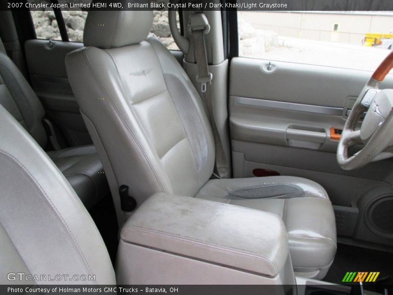Brilliant Black Crystal Pearl / Dark Khaki/Light Graystone 2007 Chrysler Aspen Limited HEMI 4WD