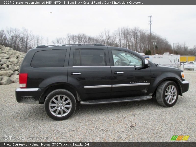Brilliant Black Crystal Pearl / Dark Khaki/Light Graystone 2007 Chrysler Aspen Limited HEMI 4WD