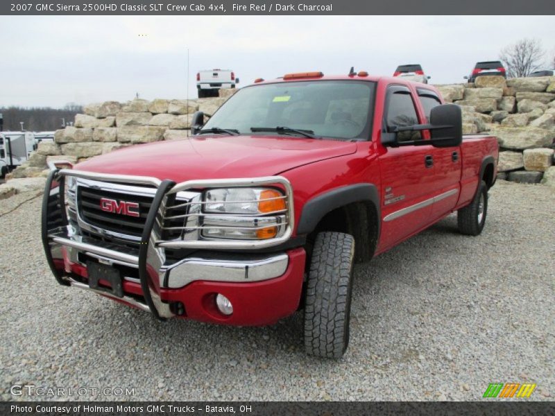 Fire Red / Dark Charcoal 2007 GMC Sierra 2500HD Classic SLT Crew Cab 4x4