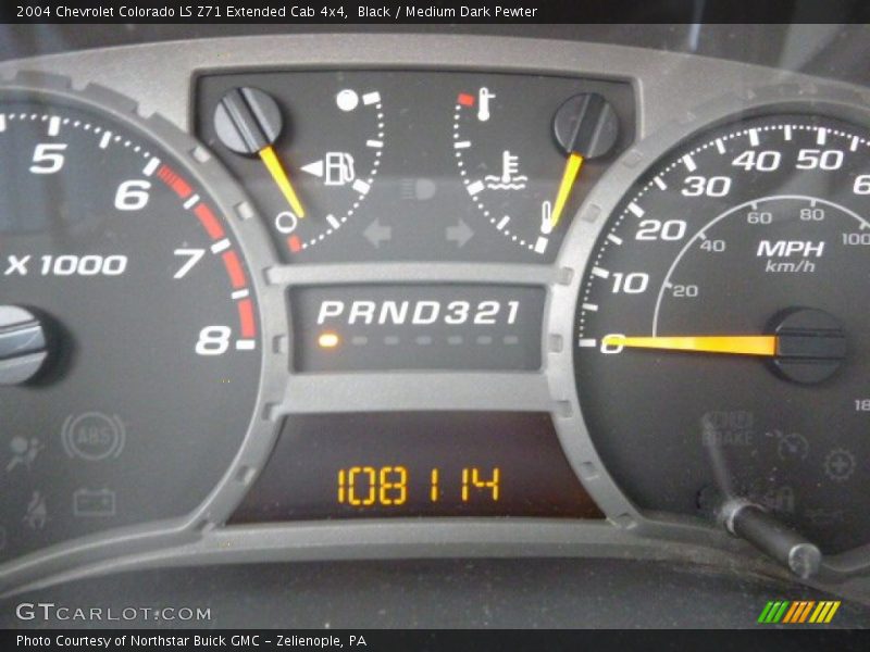 Black / Medium Dark Pewter 2004 Chevrolet Colorado LS Z71 Extended Cab 4x4