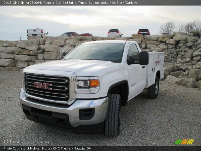 Summit White / Jet Black/Dark Ash 2015 GMC Sierra 2500HD Regular Cab 4x4 Utility Truck