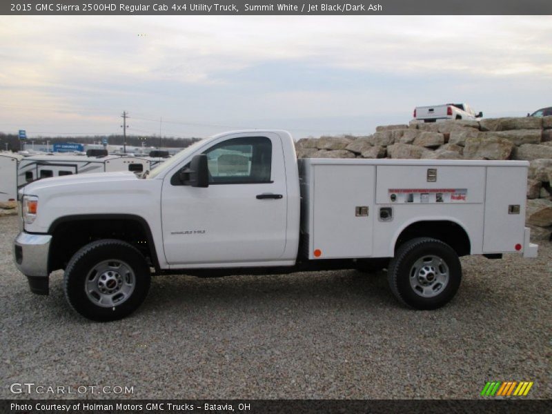 Summit White / Jet Black/Dark Ash 2015 GMC Sierra 2500HD Regular Cab 4x4 Utility Truck