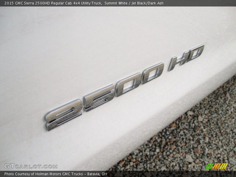 Summit White / Jet Black/Dark Ash 2015 GMC Sierra 2500HD Regular Cab 4x4 Utility Truck