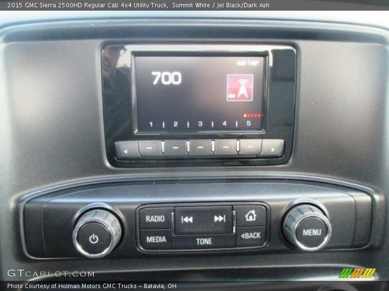 Summit White / Jet Black/Dark Ash 2015 GMC Sierra 2500HD Regular Cab 4x4 Utility Truck