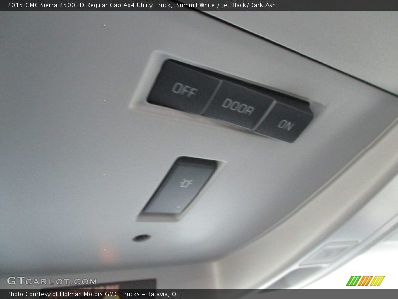 Summit White / Jet Black/Dark Ash 2015 GMC Sierra 2500HD Regular Cab 4x4 Utility Truck