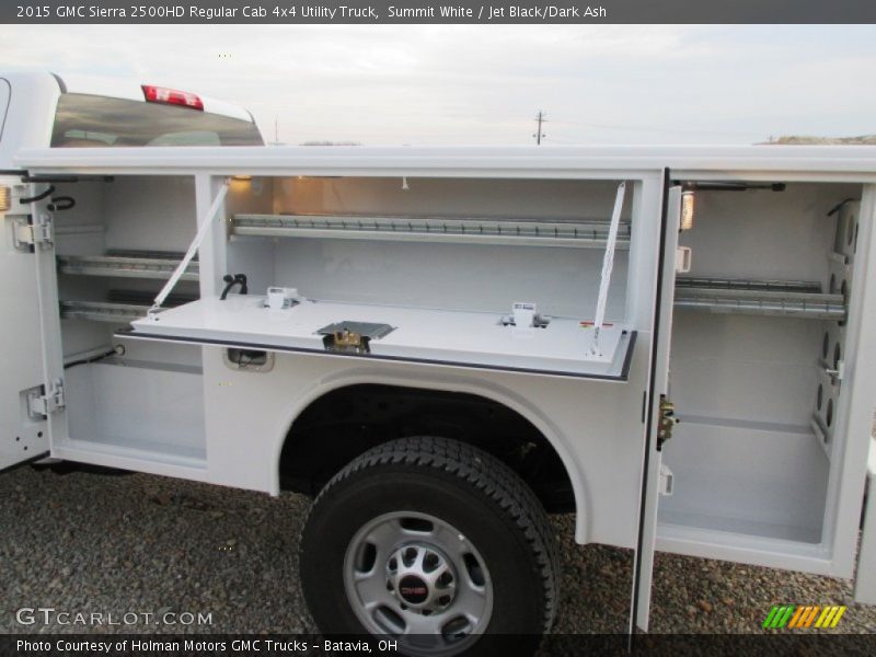 Summit White / Jet Black/Dark Ash 2015 GMC Sierra 2500HD Regular Cab 4x4 Utility Truck