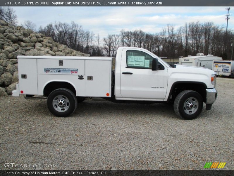 Summit White / Jet Black/Dark Ash 2015 GMC Sierra 2500HD Regular Cab 4x4 Utility Truck