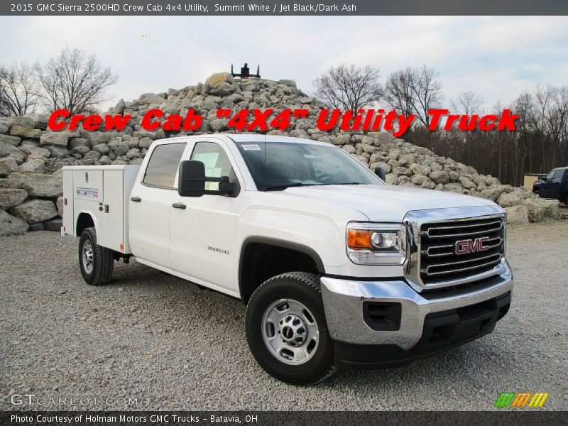 Summit White / Jet Black/Dark Ash 2015 GMC Sierra 2500HD Crew Cab 4x4 Utility