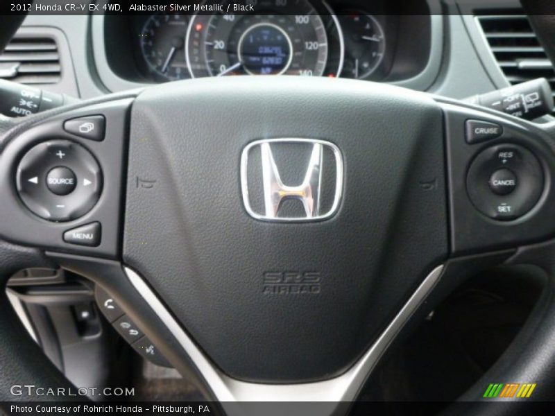 Alabaster Silver Metallic / Black 2012 Honda CR-V EX 4WD