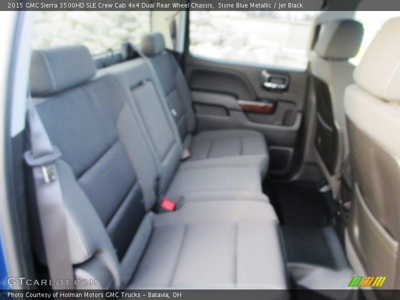 Stone Blue Metallic / Jet Black 2015 GMC Sierra 3500HD SLE Crew Cab 4x4 Dual Rear Wheel Chassis