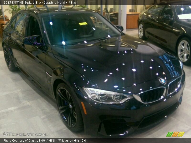 Black Sapphire Metallic / Black 2015 BMW M3 Sedan