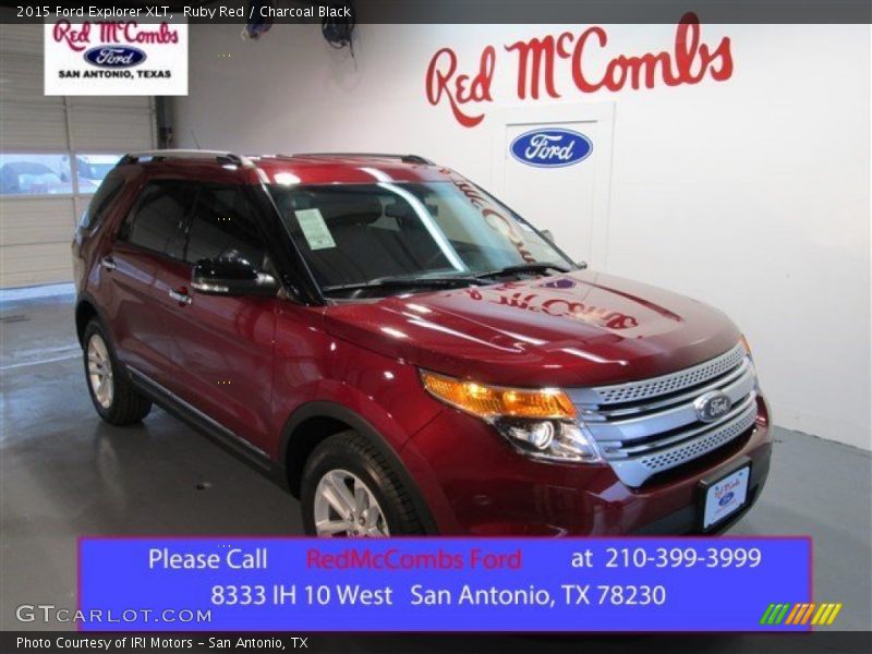 Ruby Red / Charcoal Black 2015 Ford Explorer XLT