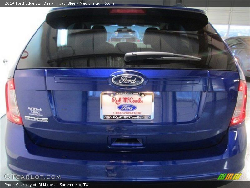Deep Impact Blue / Medium Light Stone 2014 Ford Edge SE