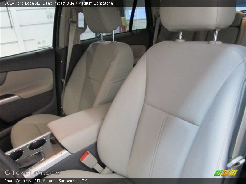 Deep Impact Blue / Medium Light Stone 2014 Ford Edge SE