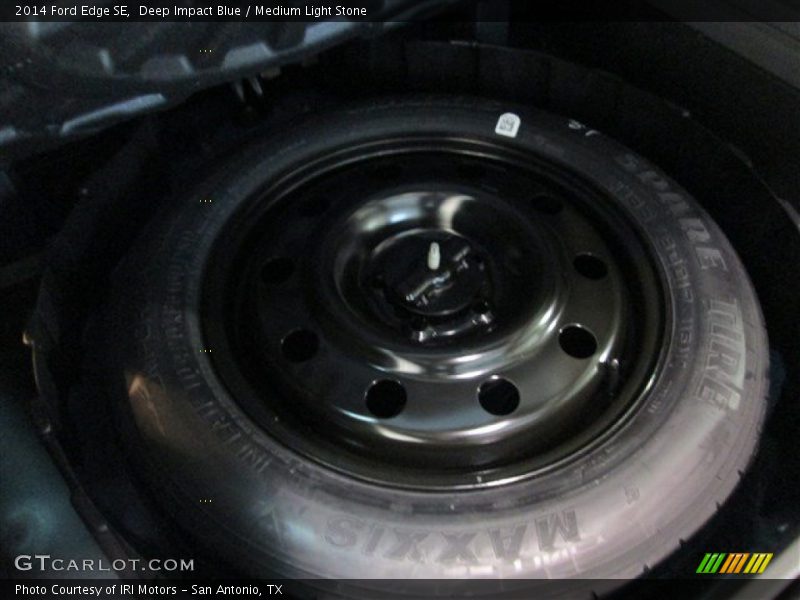 Deep Impact Blue / Medium Light Stone 2014 Ford Edge SE