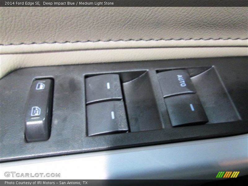 Deep Impact Blue / Medium Light Stone 2014 Ford Edge SE