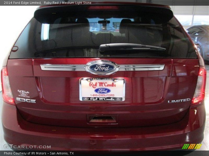 Ruby Red / Medium Light Stone 2014 Ford Edge Limited