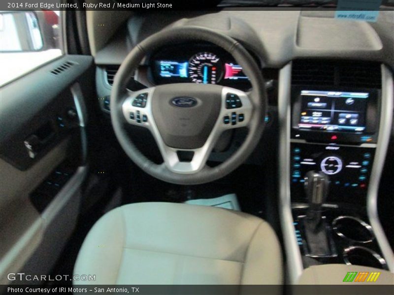 Ruby Red / Medium Light Stone 2014 Ford Edge Limited
