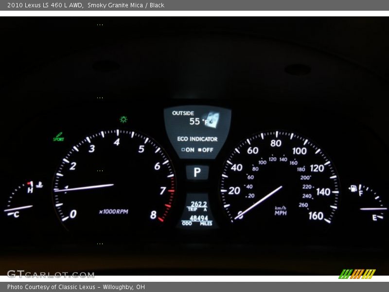 Smoky Granite Mica / Black 2010 Lexus LS 460 L AWD