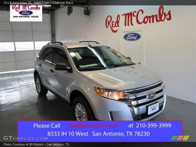 Ingot Silver / Charcoal Black 2014 Ford Edge SE