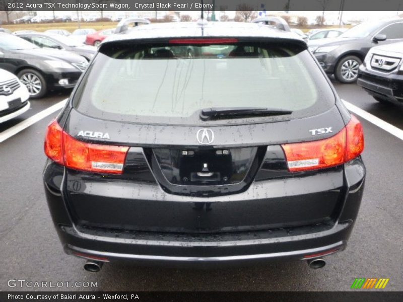 Crystal Black Pearl / Ebony 2012 Acura TSX Technology Sport Wagon