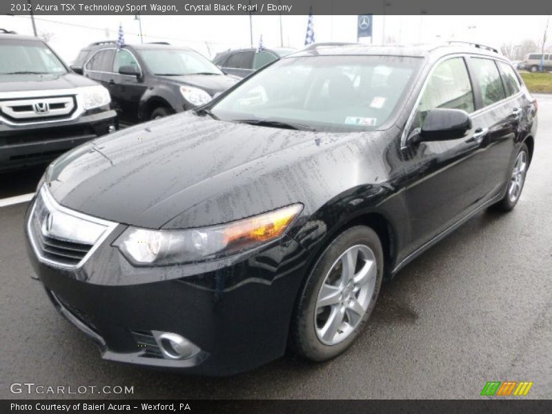 Crystal Black Pearl / Ebony 2012 Acura TSX Technology Sport Wagon