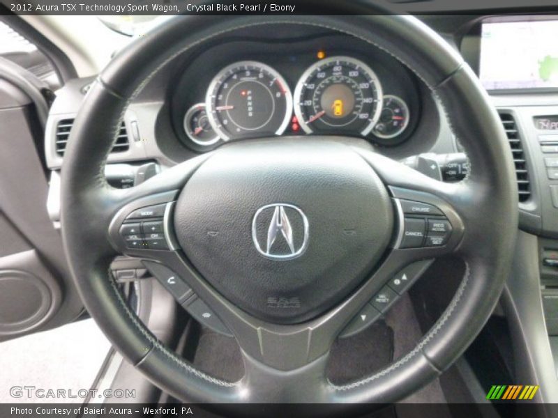Crystal Black Pearl / Ebony 2012 Acura TSX Technology Sport Wagon