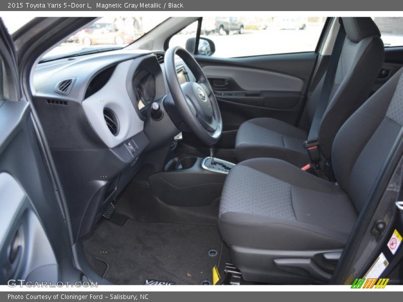 Magnetic Gray Metallic / Black 2015 Toyota Yaris 5-Door L
