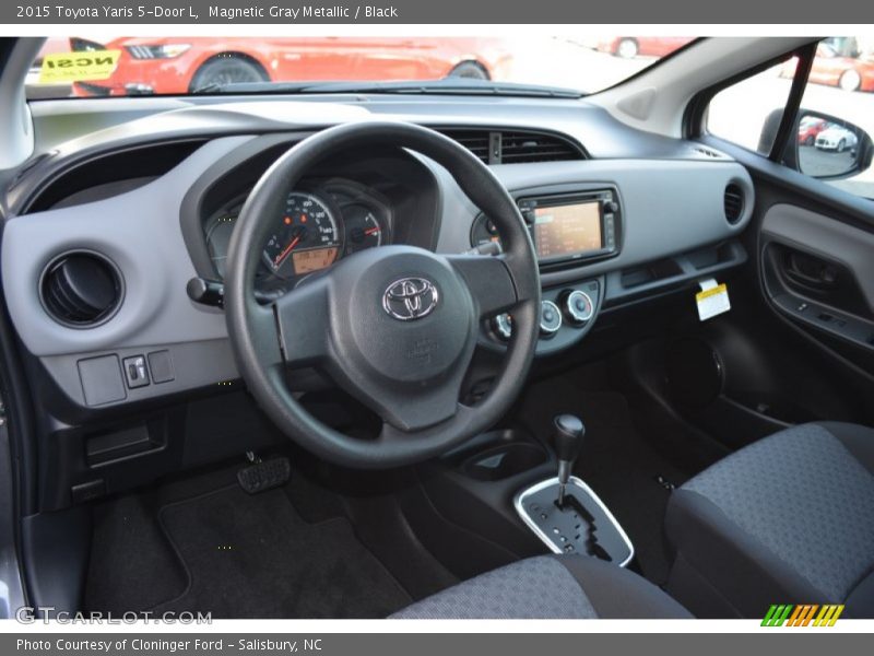 Magnetic Gray Metallic / Black 2015 Toyota Yaris 5-Door L