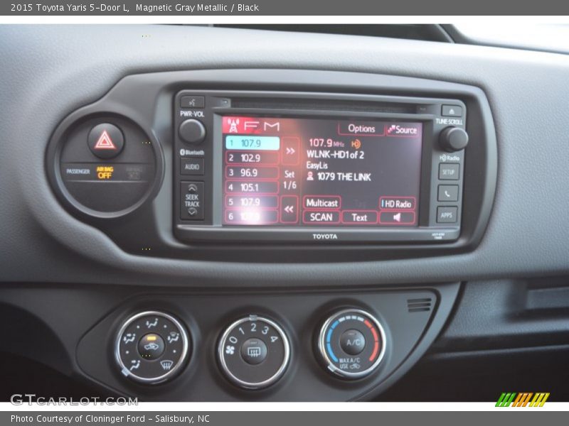 Magnetic Gray Metallic / Black 2015 Toyota Yaris 5-Door L