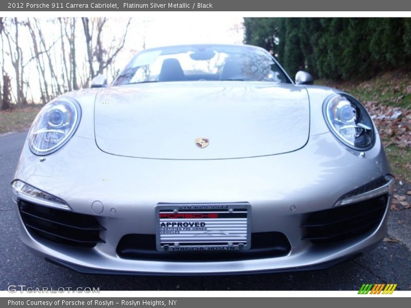 Platinum Silver Metallic / Black 2012 Porsche 911 Carrera Cabriolet