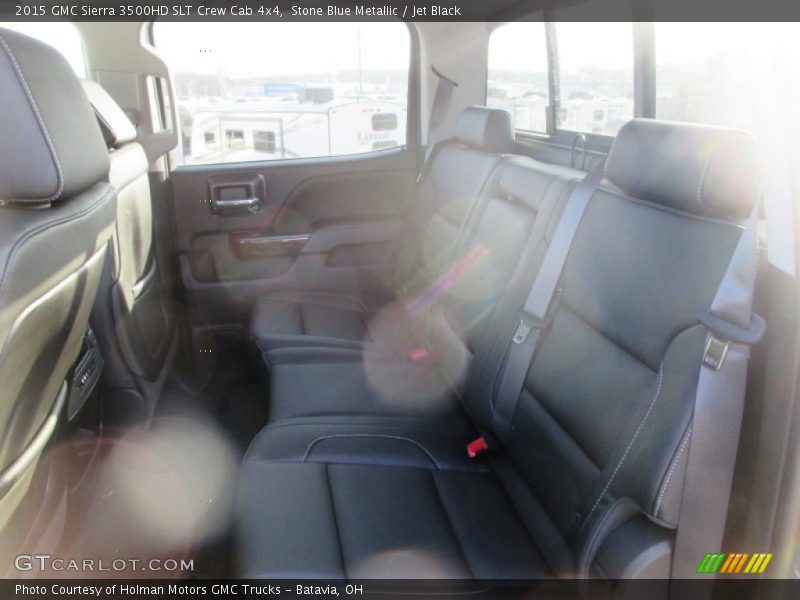 Stone Blue Metallic / Jet Black 2015 GMC Sierra 3500HD SLT Crew Cab 4x4