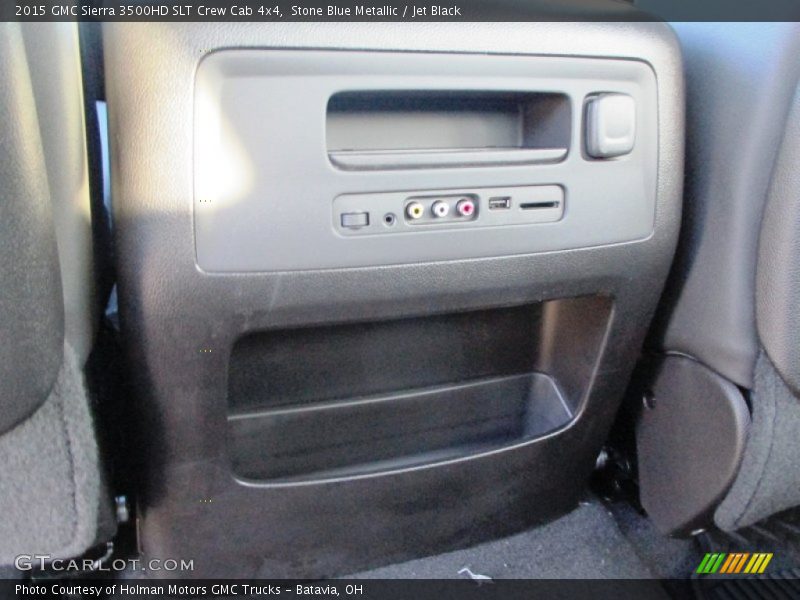 Stone Blue Metallic / Jet Black 2015 GMC Sierra 3500HD SLT Crew Cab 4x4