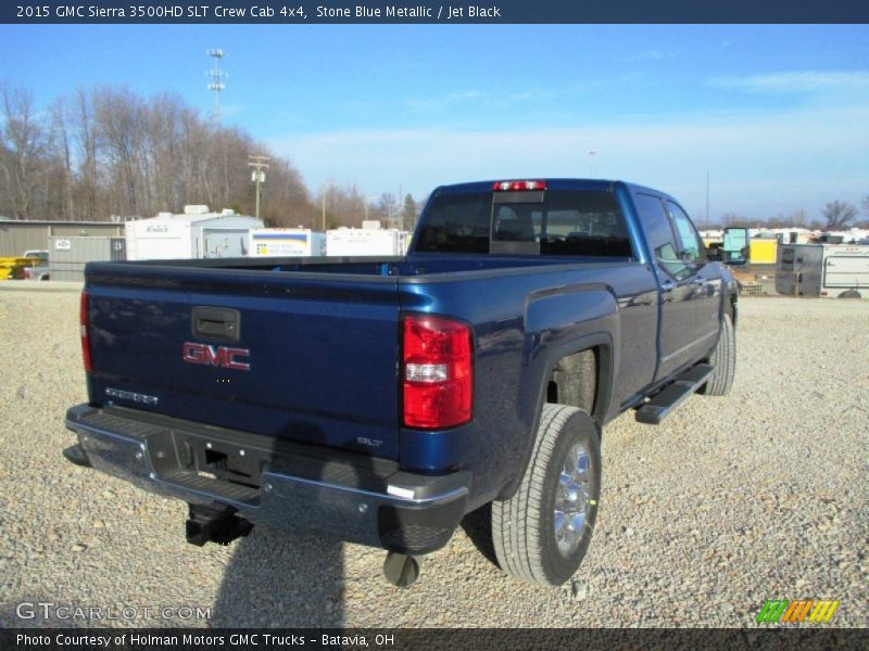 Stone Blue Metallic / Jet Black 2015 GMC Sierra 3500HD SLT Crew Cab 4x4
