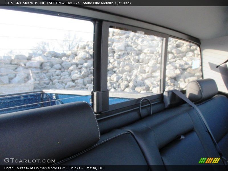 Stone Blue Metallic / Jet Black 2015 GMC Sierra 3500HD SLT Crew Cab 4x4