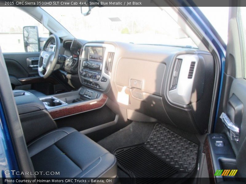 Stone Blue Metallic / Jet Black 2015 GMC Sierra 3500HD SLT Crew Cab 4x4