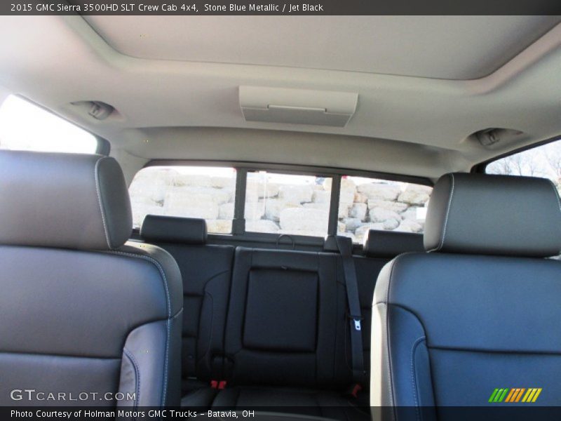 Stone Blue Metallic / Jet Black 2015 GMC Sierra 3500HD SLT Crew Cab 4x4