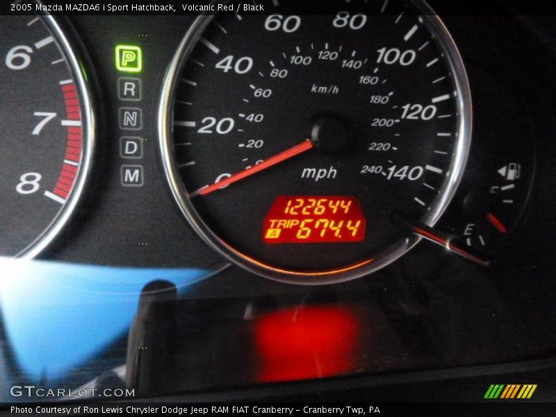 Volcanic Red / Black 2005 Mazda MAZDA6 i Sport Hatchback