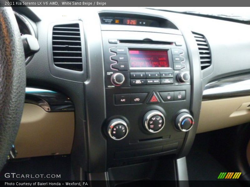 White Sand Beige / Beige 2011 Kia Sorento LX V6 AWD