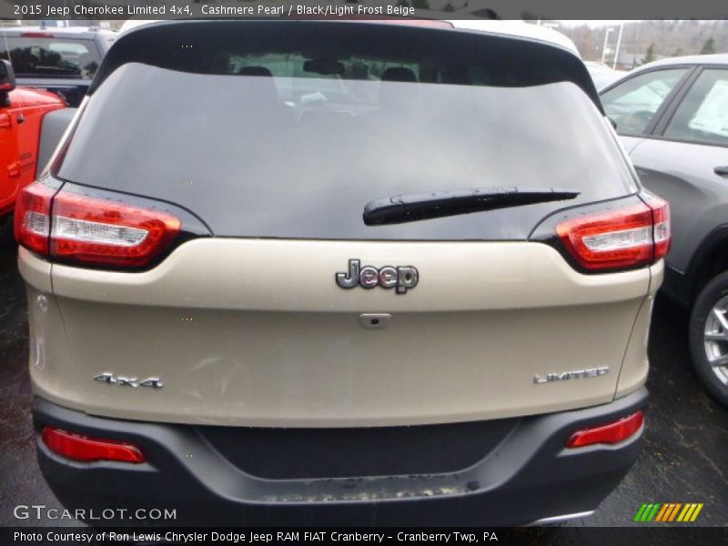 Cashmere Pearl / Black/Light Frost Beige 2015 Jeep Cherokee Limited 4x4