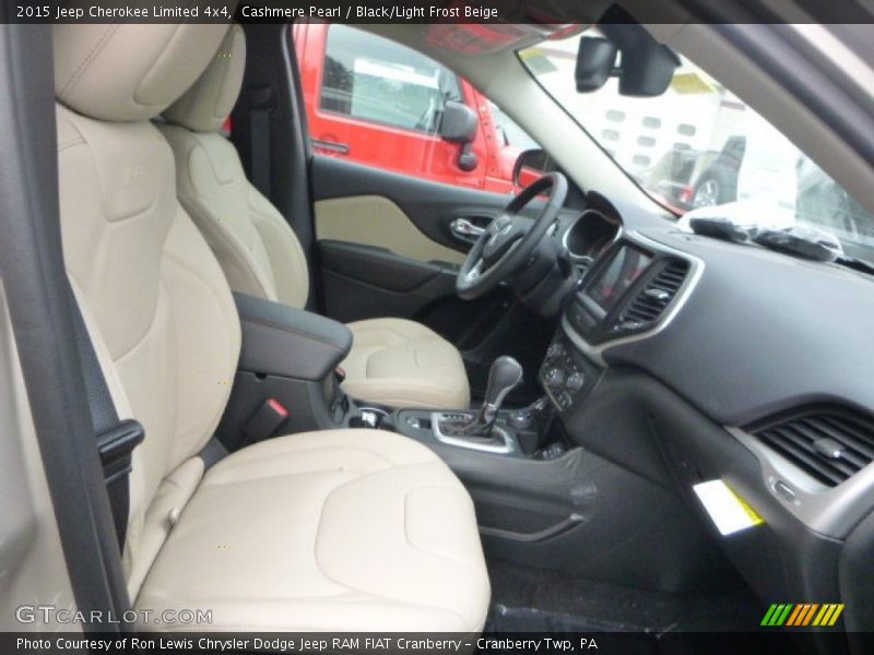 Cashmere Pearl / Black/Light Frost Beige 2015 Jeep Cherokee Limited 4x4