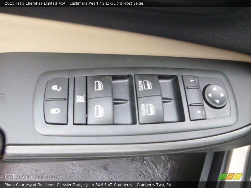Cashmere Pearl / Black/Light Frost Beige 2015 Jeep Cherokee Limited 4x4