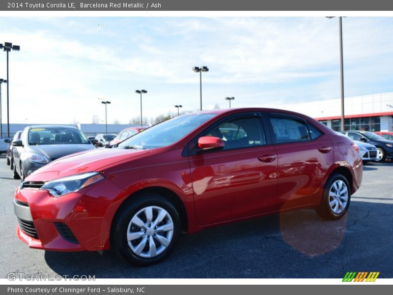 Barcelona Red Metallic / Ash 2014 Toyota Corolla LE