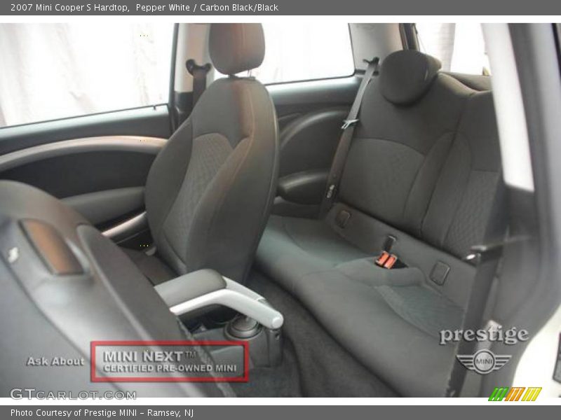 Pepper White / Carbon Black/Black 2007 Mini Cooper S Hardtop