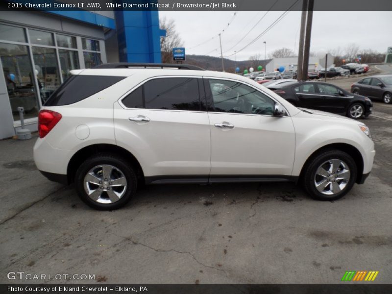 White Diamond Tricoat / Brownstone/Jet Black 2015 Chevrolet Equinox LT AWD