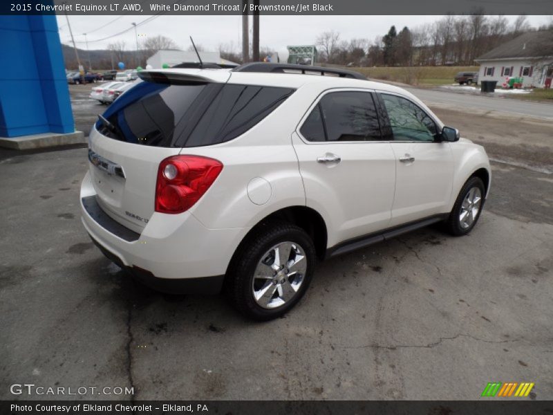 White Diamond Tricoat / Brownstone/Jet Black 2015 Chevrolet Equinox LT AWD