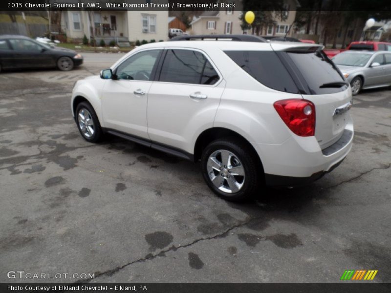 White Diamond Tricoat / Brownstone/Jet Black 2015 Chevrolet Equinox LT AWD