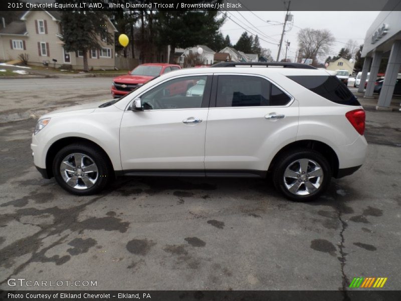 White Diamond Tricoat / Brownstone/Jet Black 2015 Chevrolet Equinox LT AWD