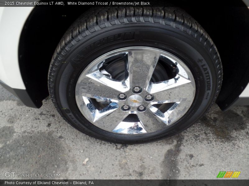 White Diamond Tricoat / Brownstone/Jet Black 2015 Chevrolet Equinox LT AWD