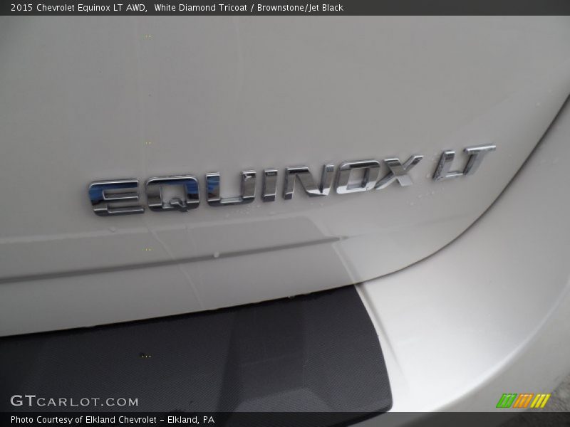 White Diamond Tricoat / Brownstone/Jet Black 2015 Chevrolet Equinox LT AWD